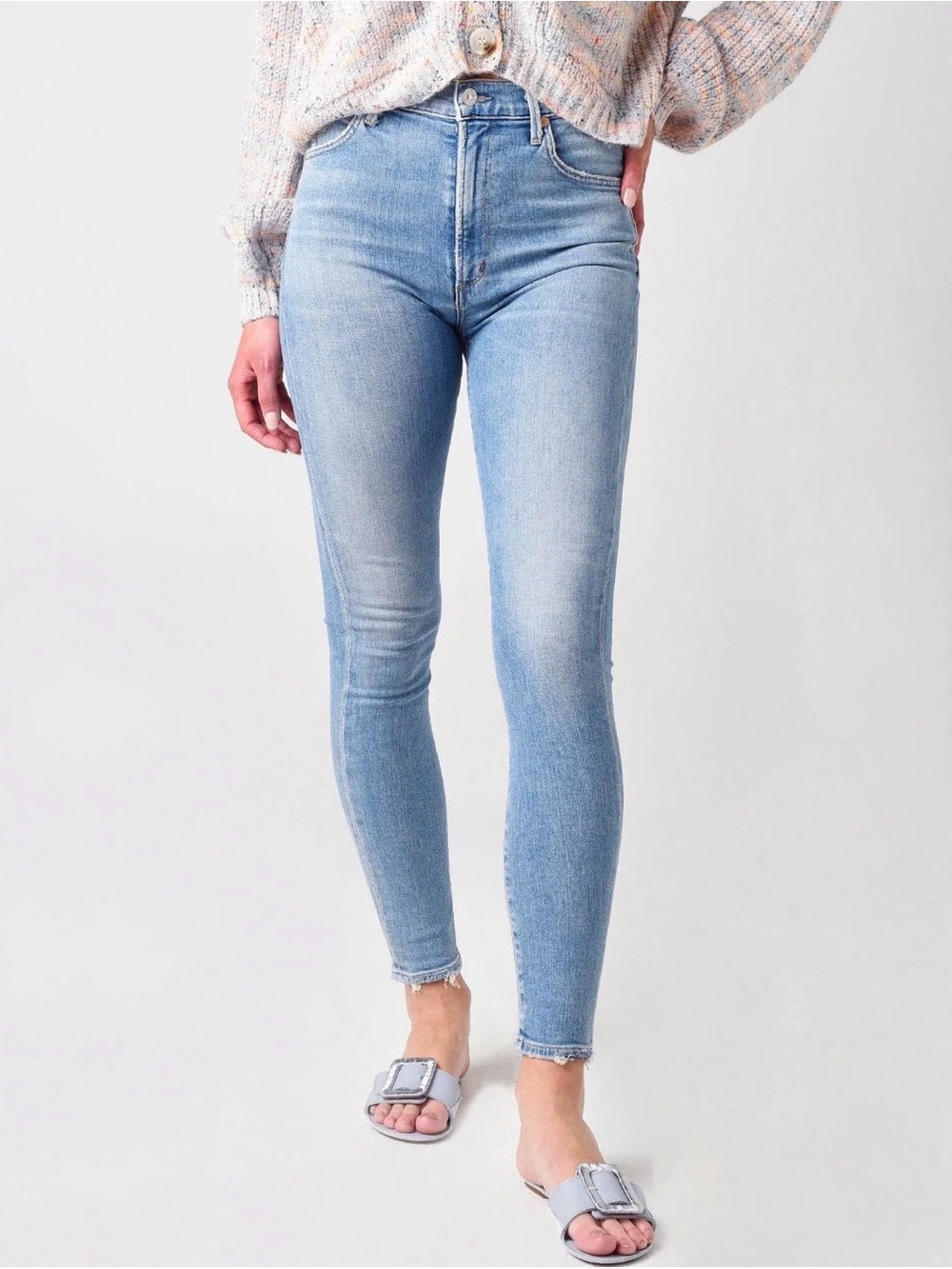Citizens Of Humanity Chrissy Skinny Jeans in Light Blue Denim Sz 31